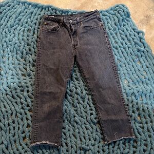 Levi's Dark Gray Straight Jeans